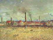 Vincent Van Gogh Factories at Asnieres Seen from the Quai de Clichy (nn04) Spain oil painting reproduction
